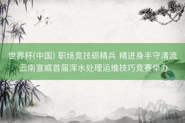 世界杯(中国) 职场竞技砺精兵 精进身手守清流 云南宣威首届浑水处理运维技巧竞赛举办
