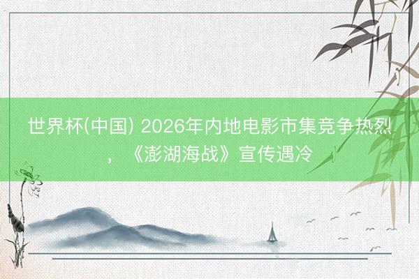 世界杯(中国) 2026年内地电影市集竞争热烈，《澎湖海战》宣传遇冷