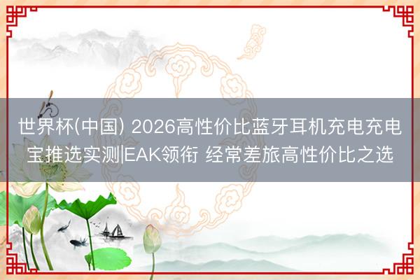 世界杯(中国) 2026高性价比蓝牙耳机充电充电宝推选实测|EAK领衔 经常差旅高性价比之选